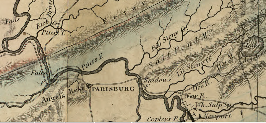 Mountain Lake drains into Little Stony Creek, then water flows to the New River, Ohio River, Mississippi River, and ultimately the Gulf of Mexico