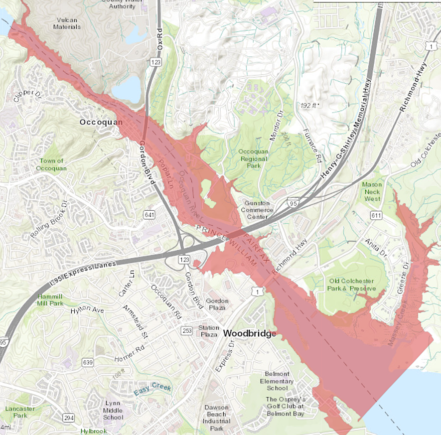 if one of the dams breaks, a siren alert from Fairfax Water will notify people in the flood zone downstream