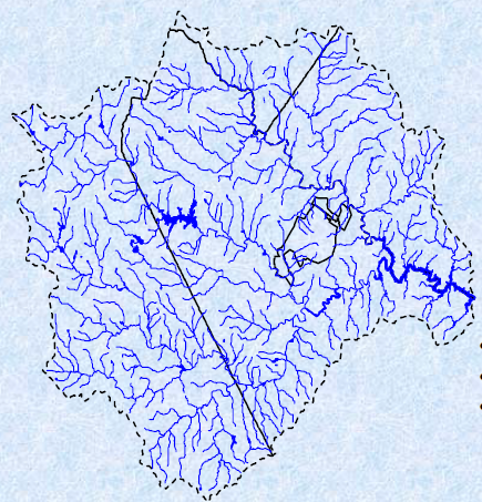 the Occoquan River drains a watershed of 590 square miles