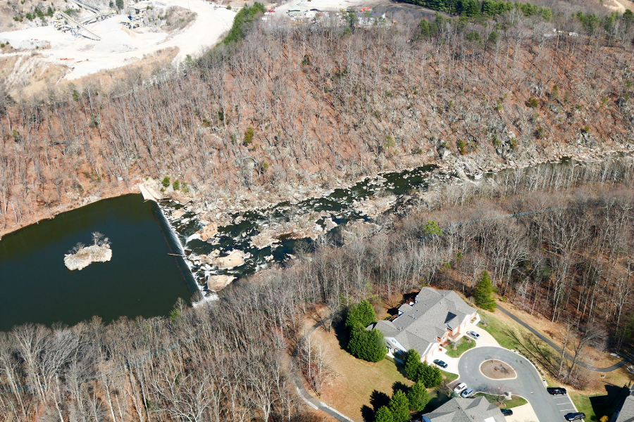 the first drinking water reservoir on the Occoquan River was created by Alexandria Water's 30' low dam in 1950