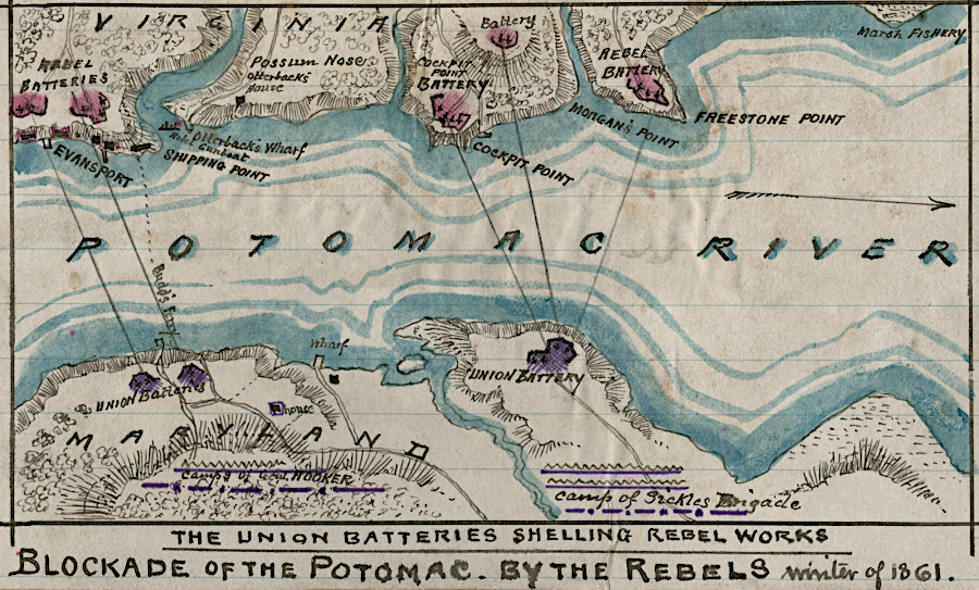 Confederates briefly blocked shipping along the Prince William County waterfront, before the 1862 Penisula Campaign