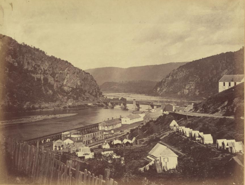 about 5 million years ago, the Potomac River eroded a channel through the Blue Ridge at what today is Harpers Ferry