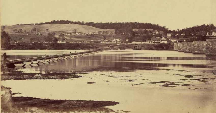 after the Battle of Antietam in September, 1862, Union forces built a pontoon bridge to cross the Potomac into Loudoun County near Lovettsville