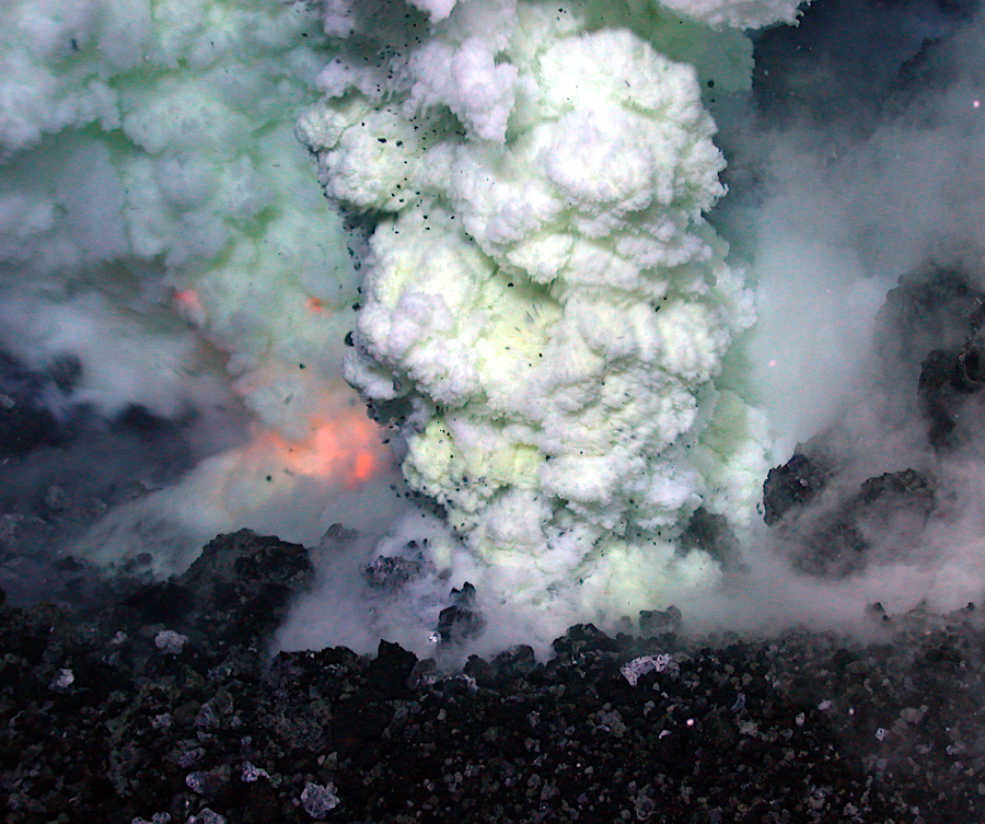 every day, new basalt rises up within cracks in the ocean floor