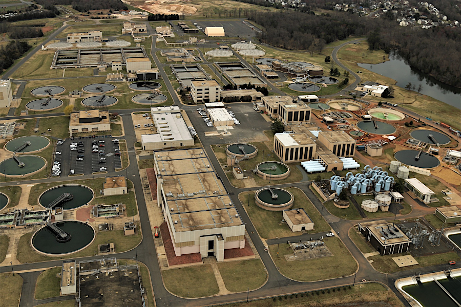 wastewater treatment tanks at Upper Occoquan Sewage Authority