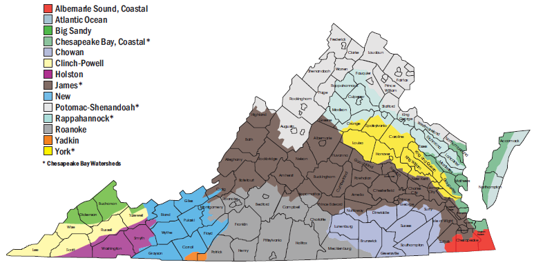 any trouble finding the Rappahannock River watershed?