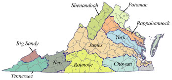 Virginia watersheds