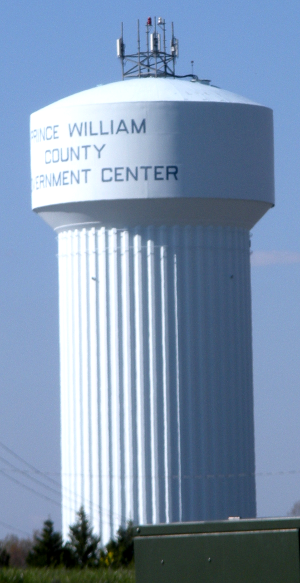 water tank at McCoart Government Center, Prince William County