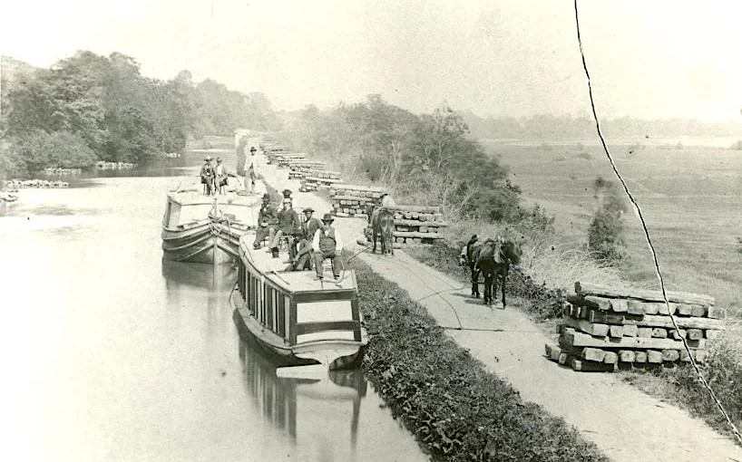 the Richmond and Alleghany Railroad laid track on the old towpath of the James River and Kanawha Canal