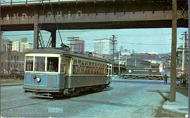 Richmond streetcar in  November 1948
